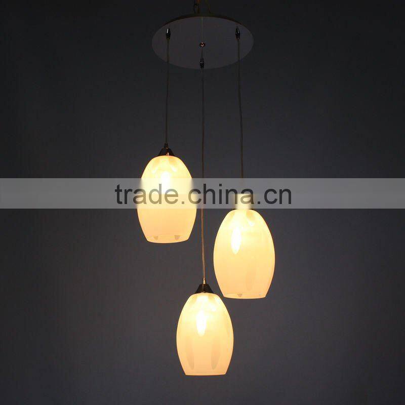 Contemporary single hanging lamp& glass pendant