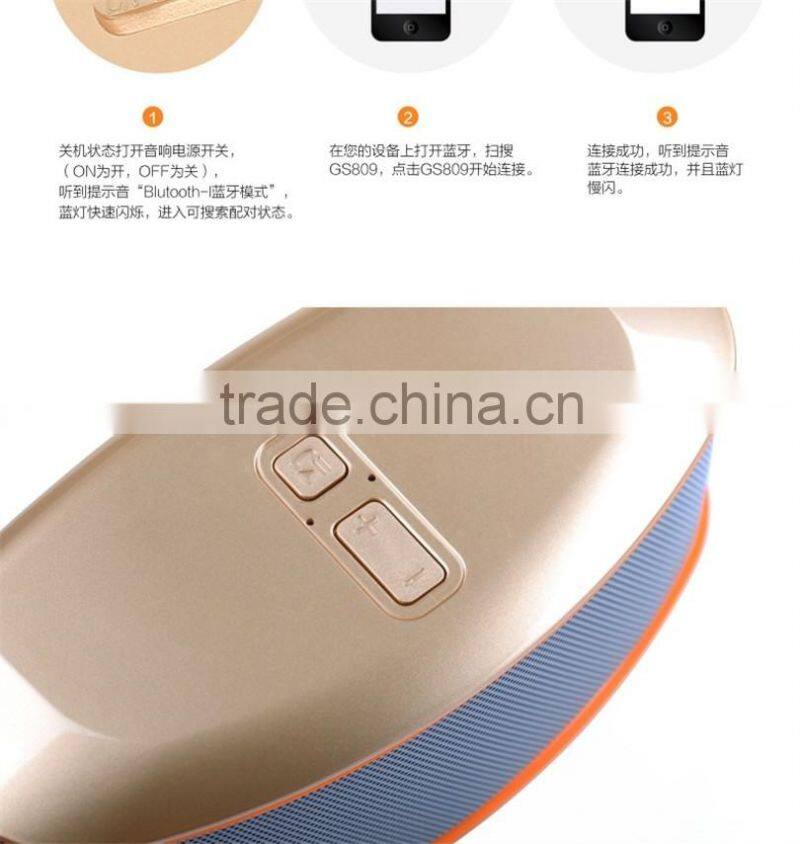 2016New GS-809 HIFI subwoofer Bluetooth speakers TF card Usb player Mini portable speaker 3D surround sound quality Factory OEM