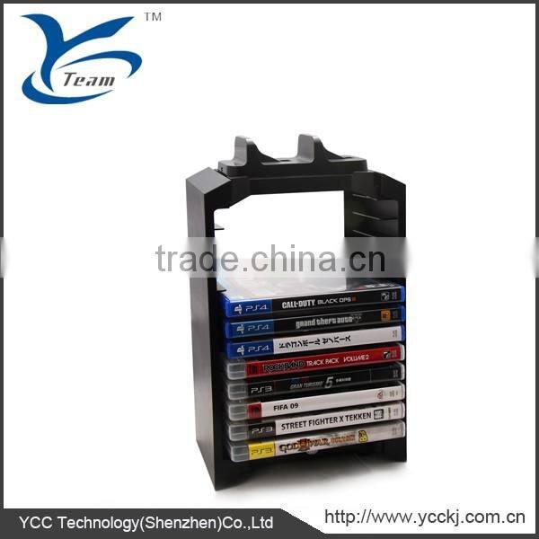2016 newest hot sale for ps4 multifunctional Storage stand kit Game disc storage tower