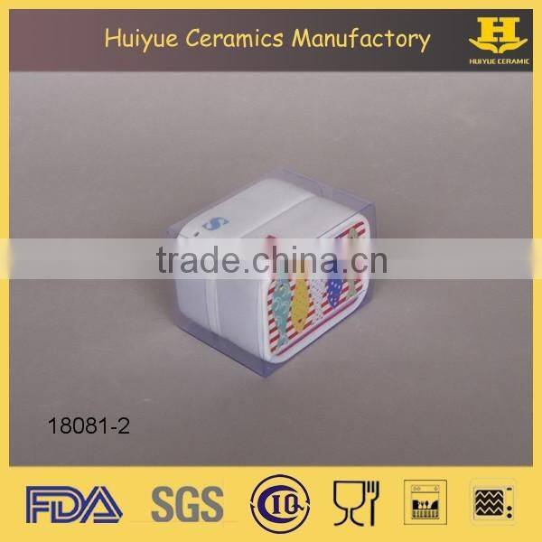 Ceramic condiment set, decorative salt and pepper shakers