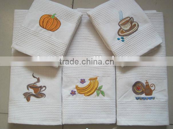 kitchen waffle tea towel embroidery patterns