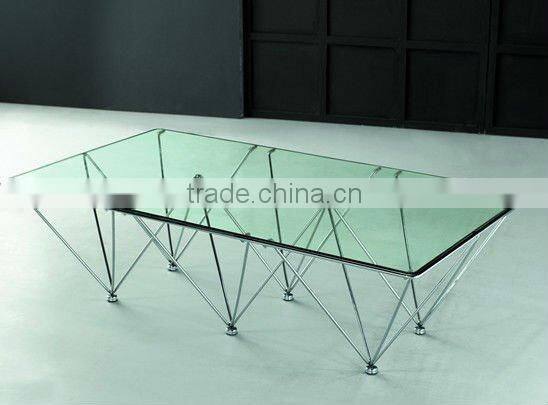 square glass coffee table CT-016B