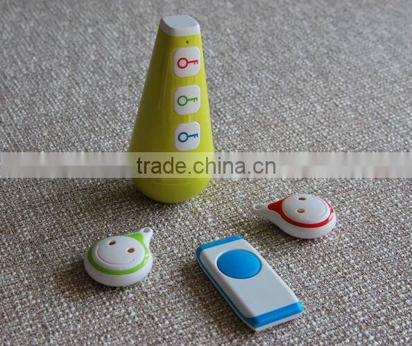 A Drag Three Key Finder Anti-Lost Cell Phone Search to Find Things Device Wireless Device to Find Things, White