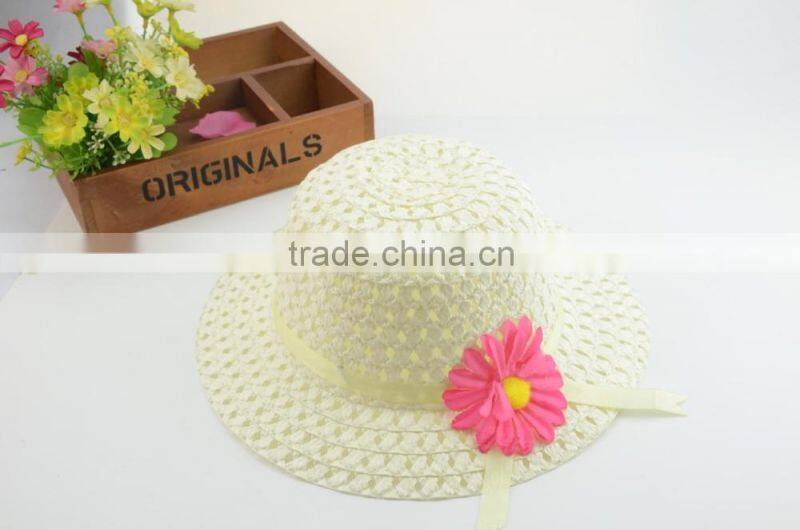 Sunflower Children Straw Hat,Wholesale Crochet Straw Hat For Chirldren