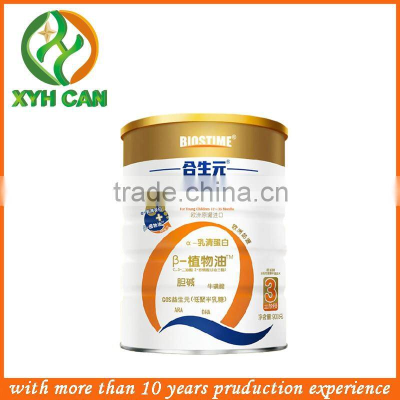 airtight tin cans / milk powder tin can / food safe tin can