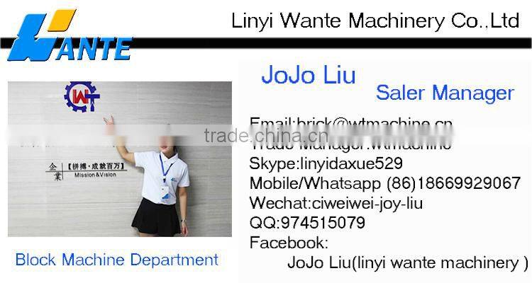 2015 China Block Machinery Newest WT10-15 movable concrete block machine