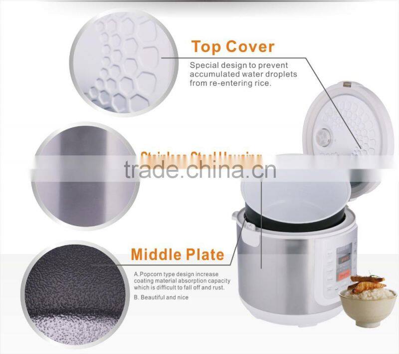 China stainless steel inner pot electric pressure rice cooker