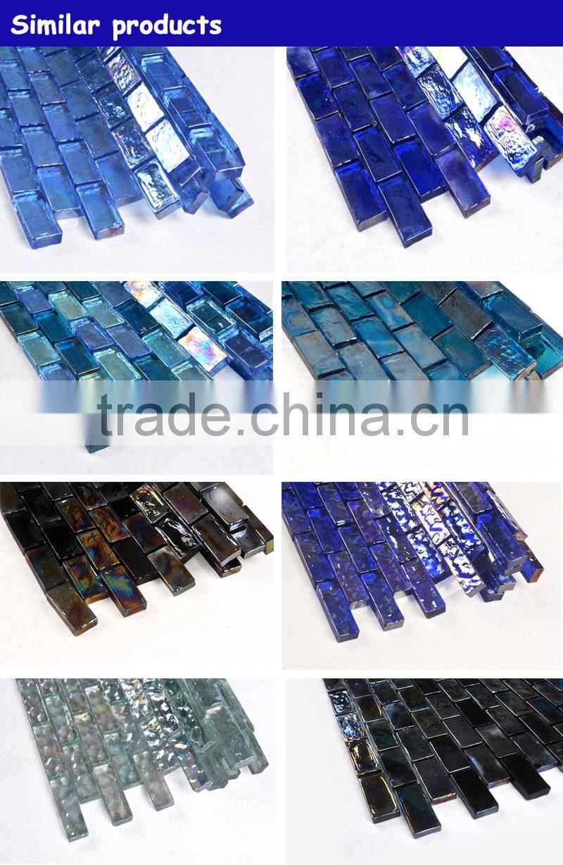 china factory color glass pebbl tile for swim mosaic alpha tile