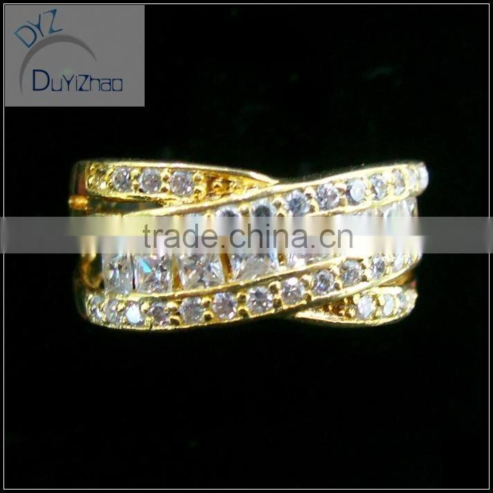 Fashion micropave cz rings , best selling gold rings design jewelry