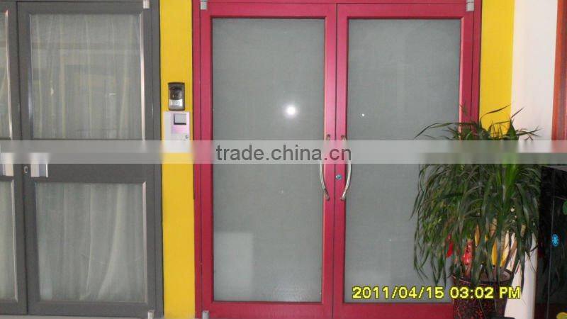 With aluminum alloy profile fixed frame glass door,used door closer.
