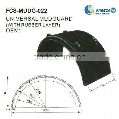 high quality trailer universal mudguard (WITH WHITE GARNISH)