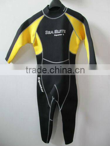 3mm Neoprene Back Zip Kids long sleeve Wetsuit