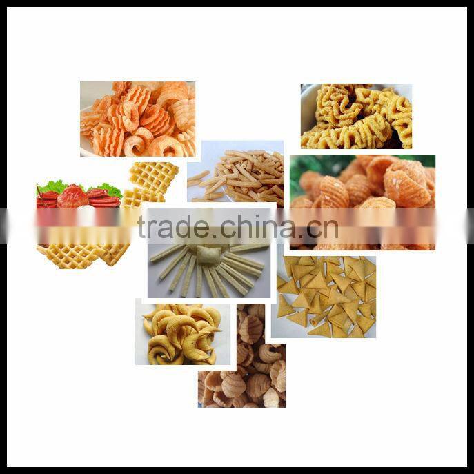 Stainless Steel Extruded Snack Food Fried Wheat Flour Bugle production line