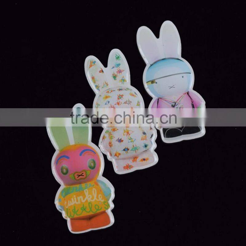2016 Popular Promotional Gifts epoxy fridge magnet set with the beauty of the beautiful rubbits