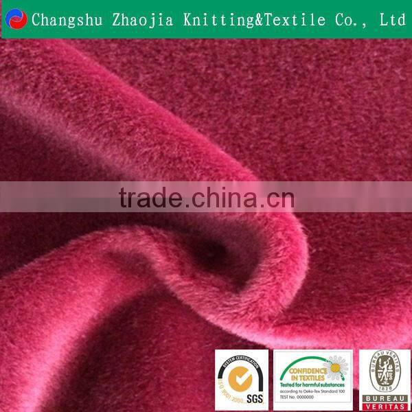 Super Soft Short polyester short velvet for winter garment from China supplier ZJ065-2