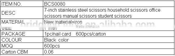 7 Inch Stainless Steel Scissors Household Scissors Office Scissors Manual Scissors Student Scissors