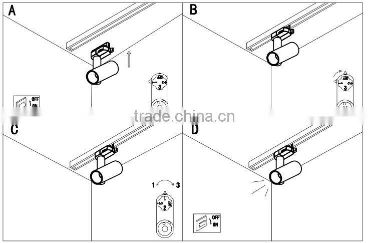 ledoux dimmable led track light 30w CE ROHS SAA