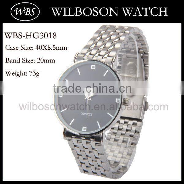 Quartz stainless steel case back trend design quartz watch