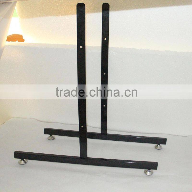 T-style Black Powder Coating Gridwall Base with Wheels