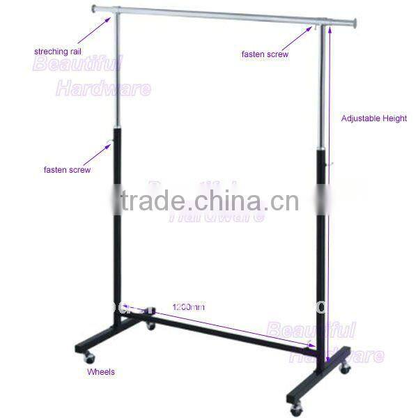 2015 wholesale price ajustable department store display racks/metal hanging display racks