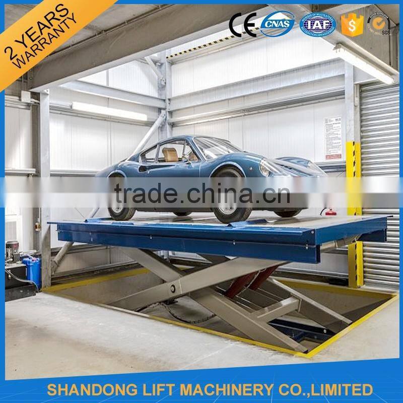 Hydraulic 3000kg Car Scissor Lift for Basement Parking
