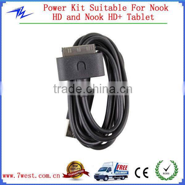 Universal AC Power Adapter and USB Sync Cable Suitable For Nook HD and Nook HD+ Tablet