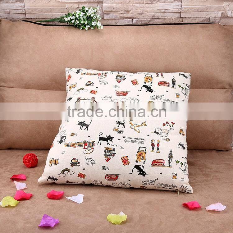 cartoon high-grade creative style restoring ancient ways cotton and linen pillowcases home furnishing cushion cover