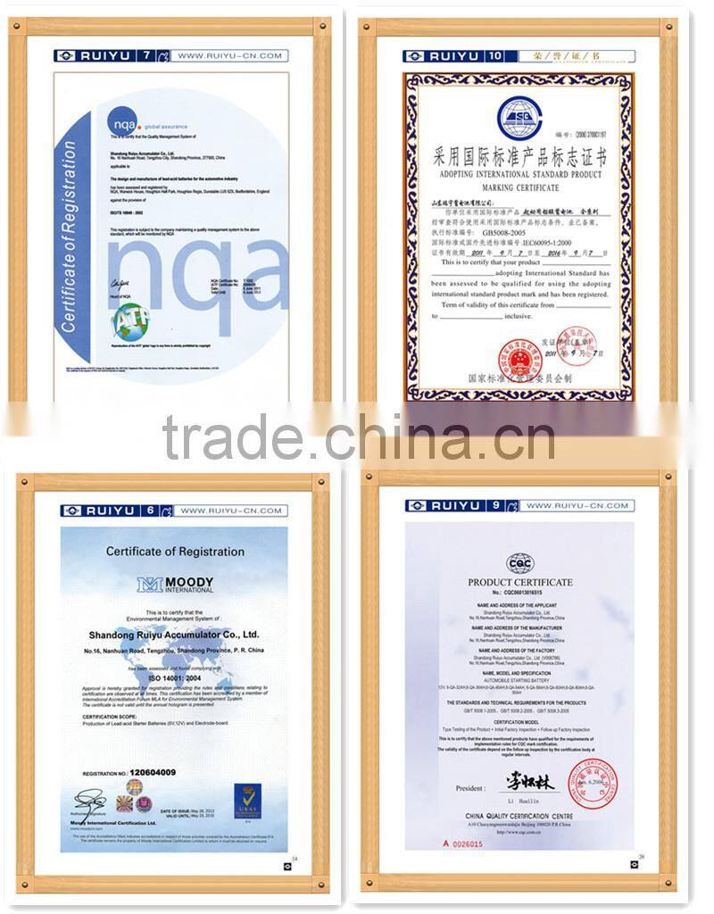 N200 maintenance free 12v lead acid battery