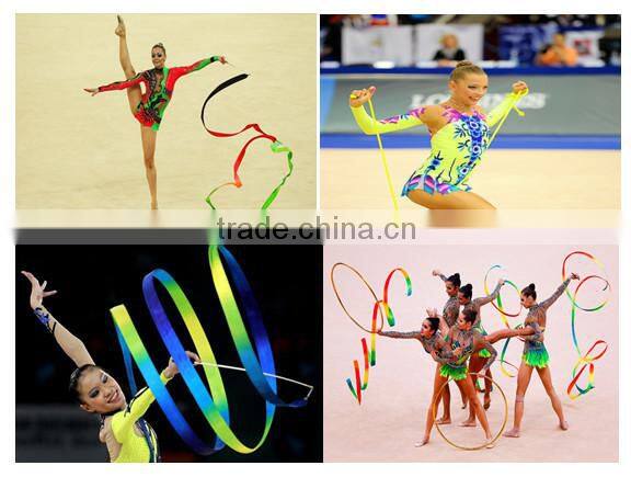 Rainbow Artistic Gymnastics Ribbon Colorful Alisa RG ribbon