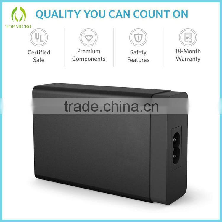 2016 Wholesales with 1.6M Power Cable 6A/8A Multiple 5-Port USB Travel Wall Charger