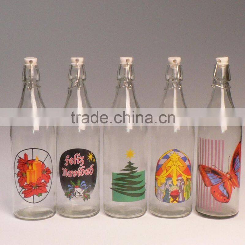 Fruit juice glass bottle food grade green glass bottle