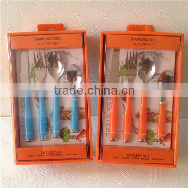 Bulk Packing Stainless Steel Cutlery with Plastic Handle