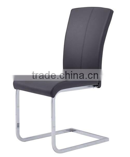 Marble top metal dining table with leather dining chair