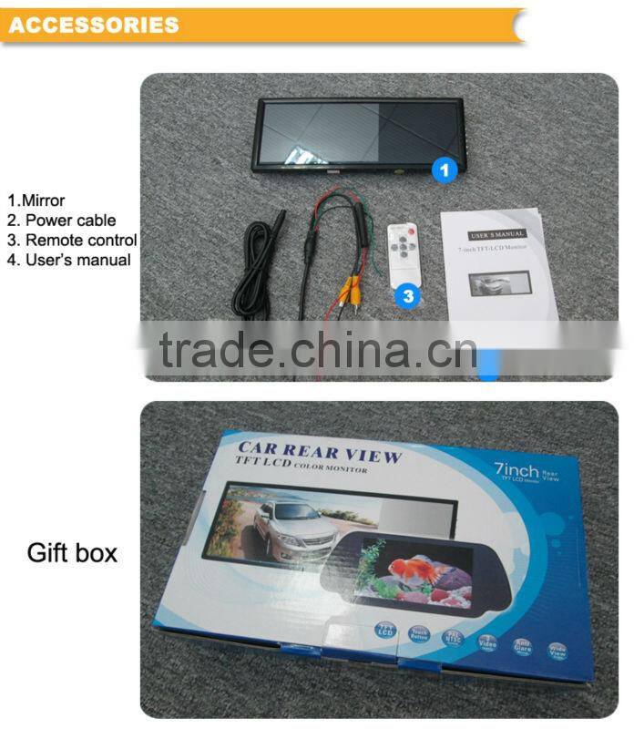 7" Large Vehicle Touch Key Universal Car Replacement Rearview Mirrors