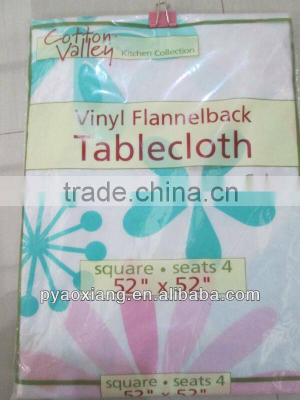 New design vinyl flannel backed tablecloth