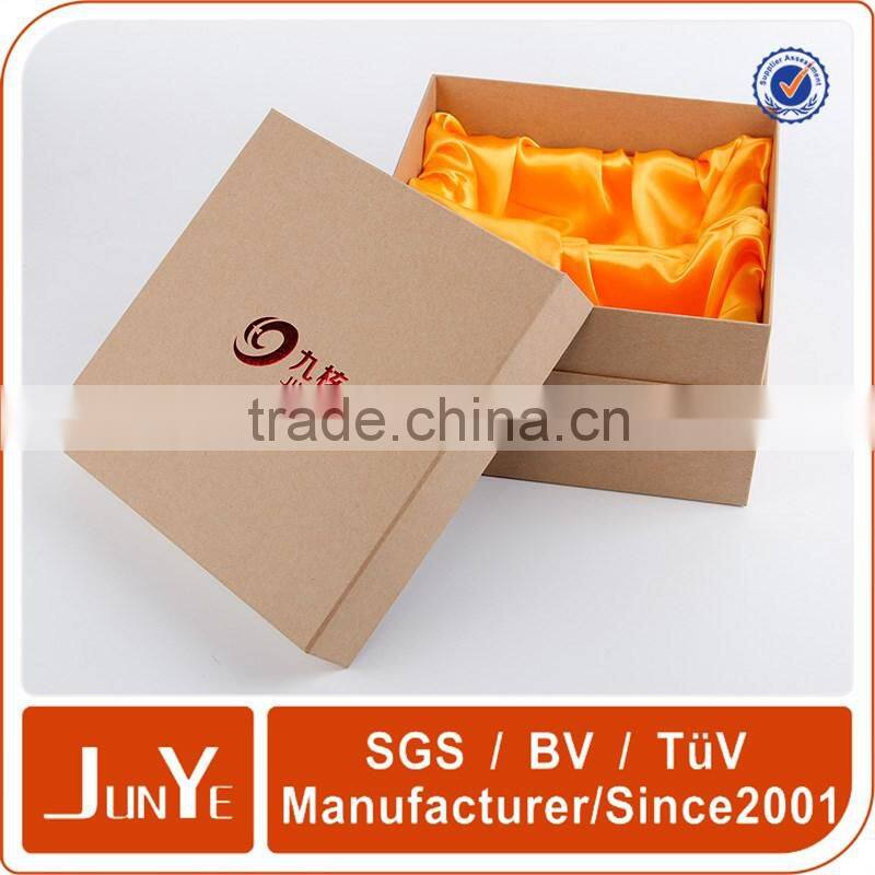 Light and practical square paper satin jewelry box