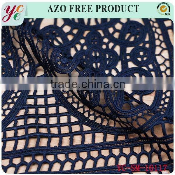 Beautiful chemical lace embroidery hand embroidery net fabric for wedding dress
