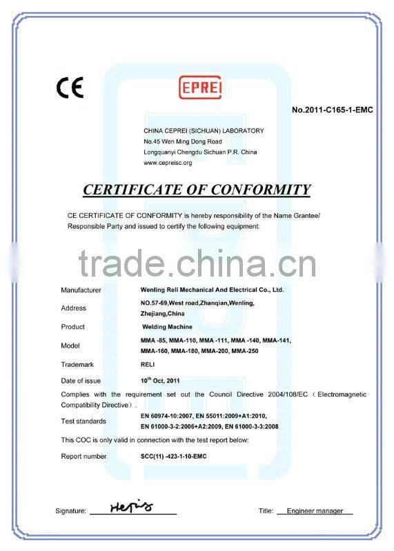 85 amp mma arc portable MINI welding machine MMA-85( 20110071)