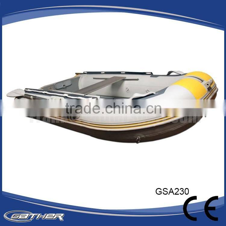 Gather 2016 best-selling pvc alumium floor inflatable boat for play
