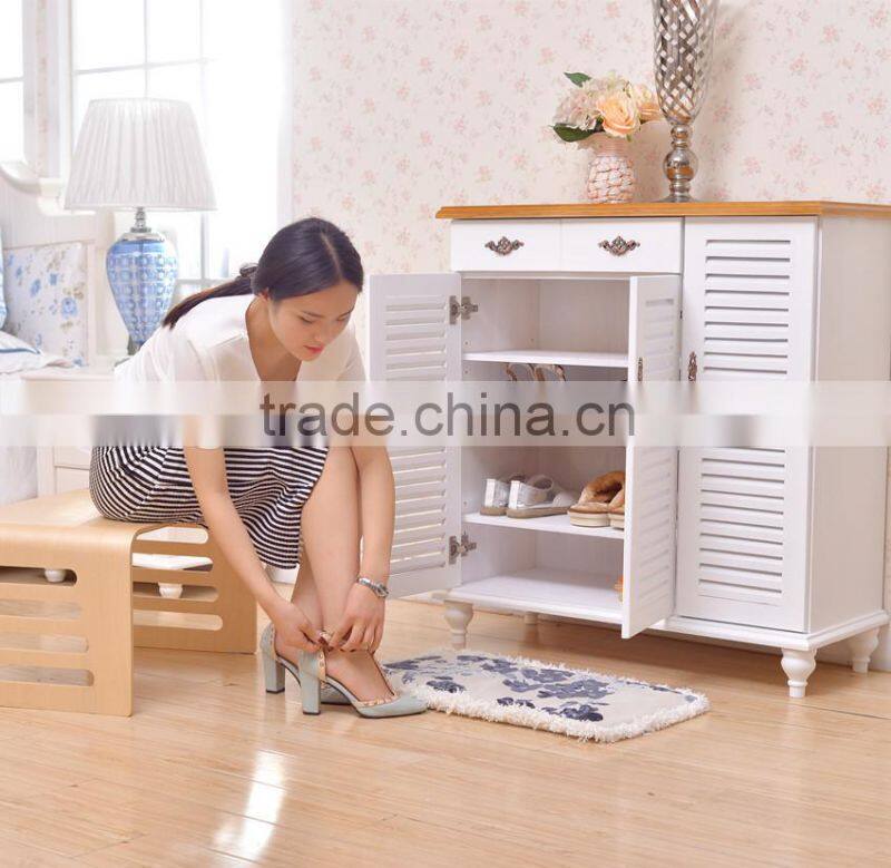 Modern Style Solid Wood Shoe Cabinet Shoe Rack For Bedroom