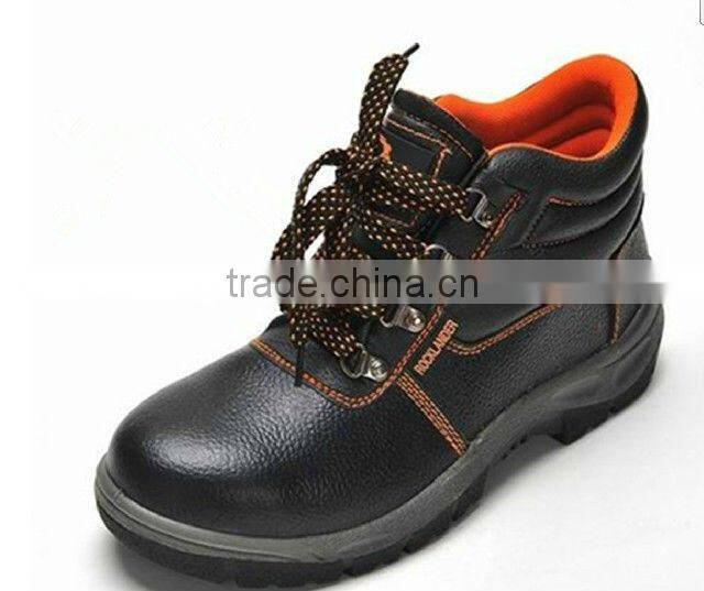black genuine leather pu sole safety work shoes low price construction safety shoes Hammer safety shoe for Middle East market.