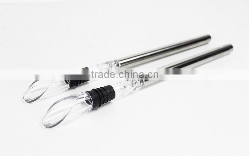 Stainless Steel Wine Chiller Stick-Best Iceless Wine Chiller - Wine Chilling Rod - Aerating Wine Pourer