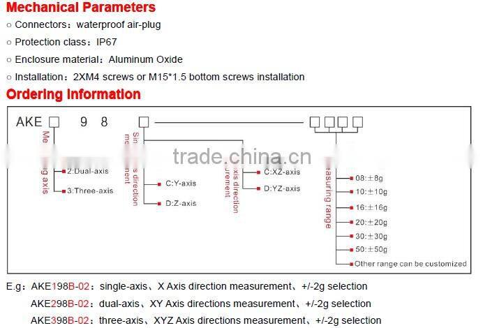 Wholesales & Retails Tri-axial Industrial Accelerometer In Low Cost