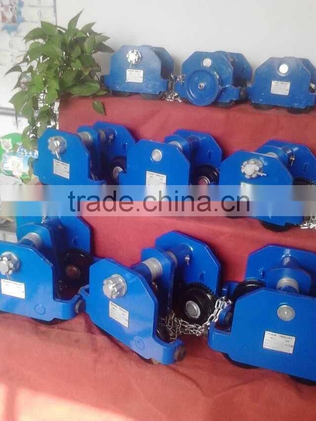 Geared beam trolley, Manual geared trolley