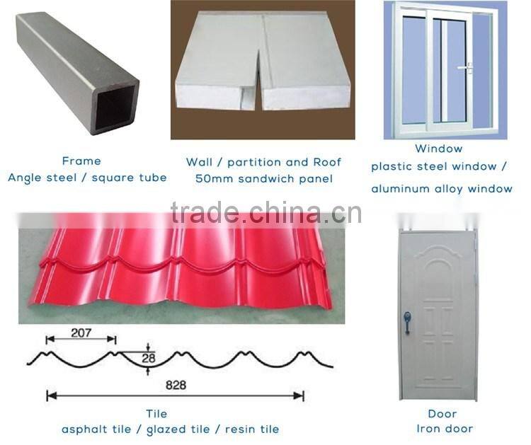 low-cost steel modular prefab house for sale