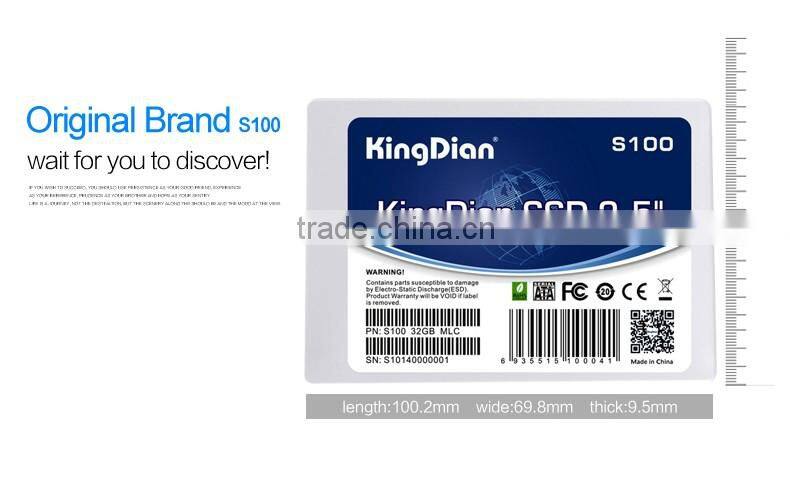 KingDian 2.5' SATAII 32GB Original Brand Solid State Drive SSD hard drive packing box (S100 32GB)
