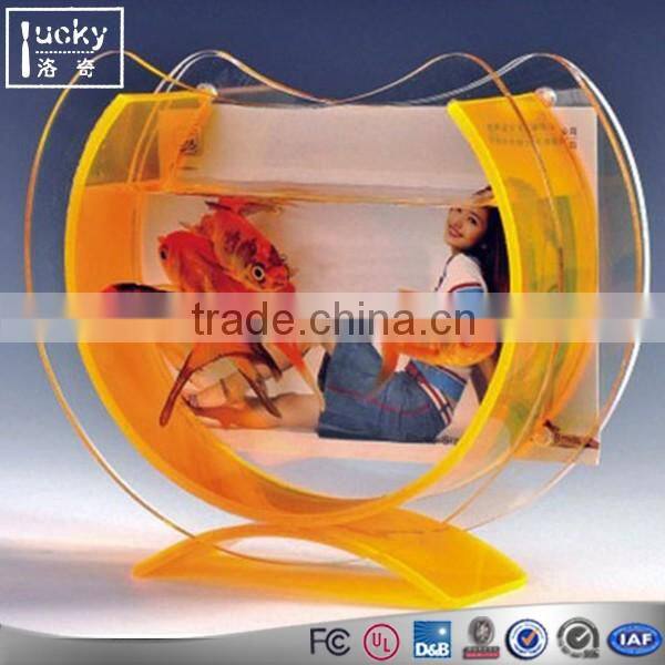 Custom acrylic mini fish tank/aquarium with two divides fish tank