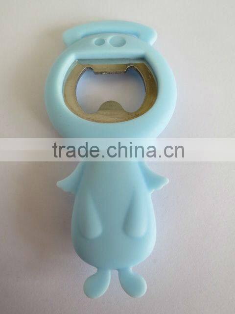 blue plastic bottle opener