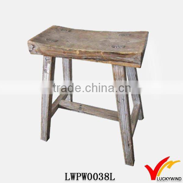 Antique rough foldable mini wood stool