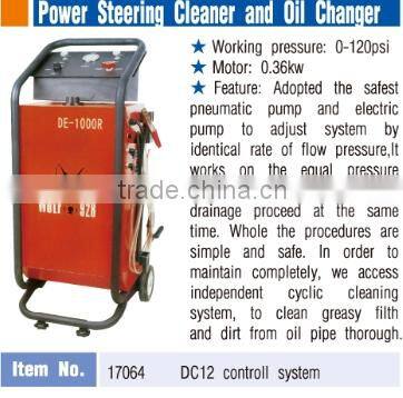 Power steering cleaner and oil changer